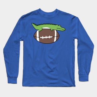 Football and Little Alligator Long Sleeve T-Shirt